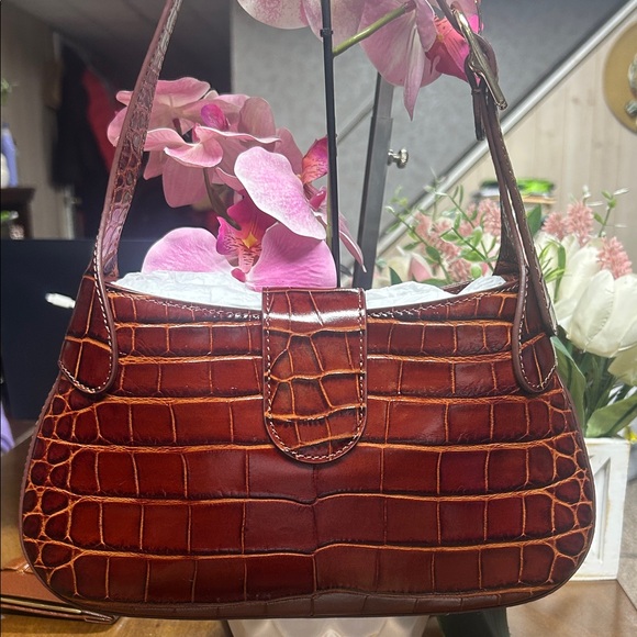 Sandro Sweet Janet Lux Crocodile-Embossed Shoulder Bag - Picture 5 of 9